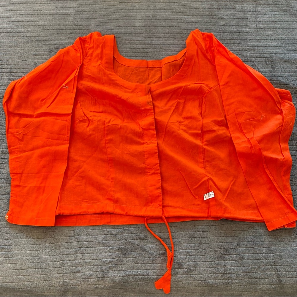Orange Saree Blouse